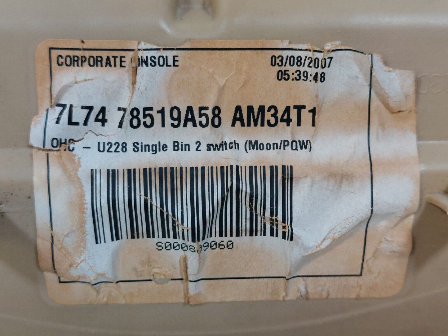 07-14 LINCOLN NAVIGATOR OVERHEAD CONSOLE DOME LIGHT W/ SUNROOF WINDOW SWITCH OEM