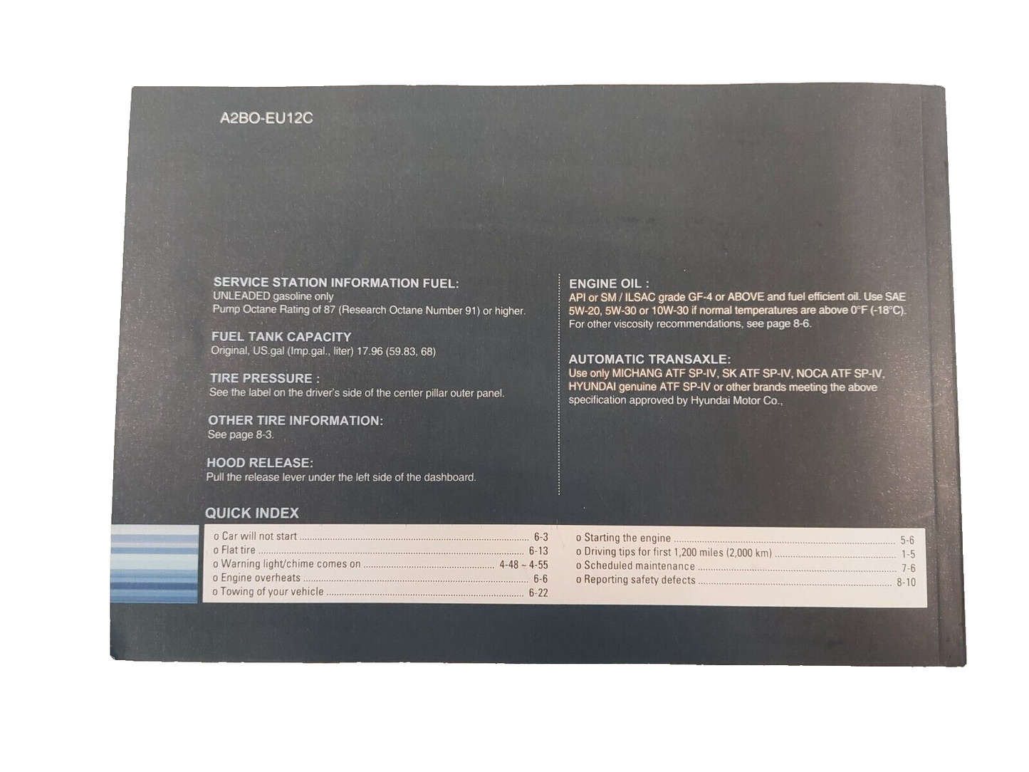 2011 11 HYUNDAI SANTAFE SANTA FE OWNER'S MANUAL BOOK SET IN WALLET/CASE