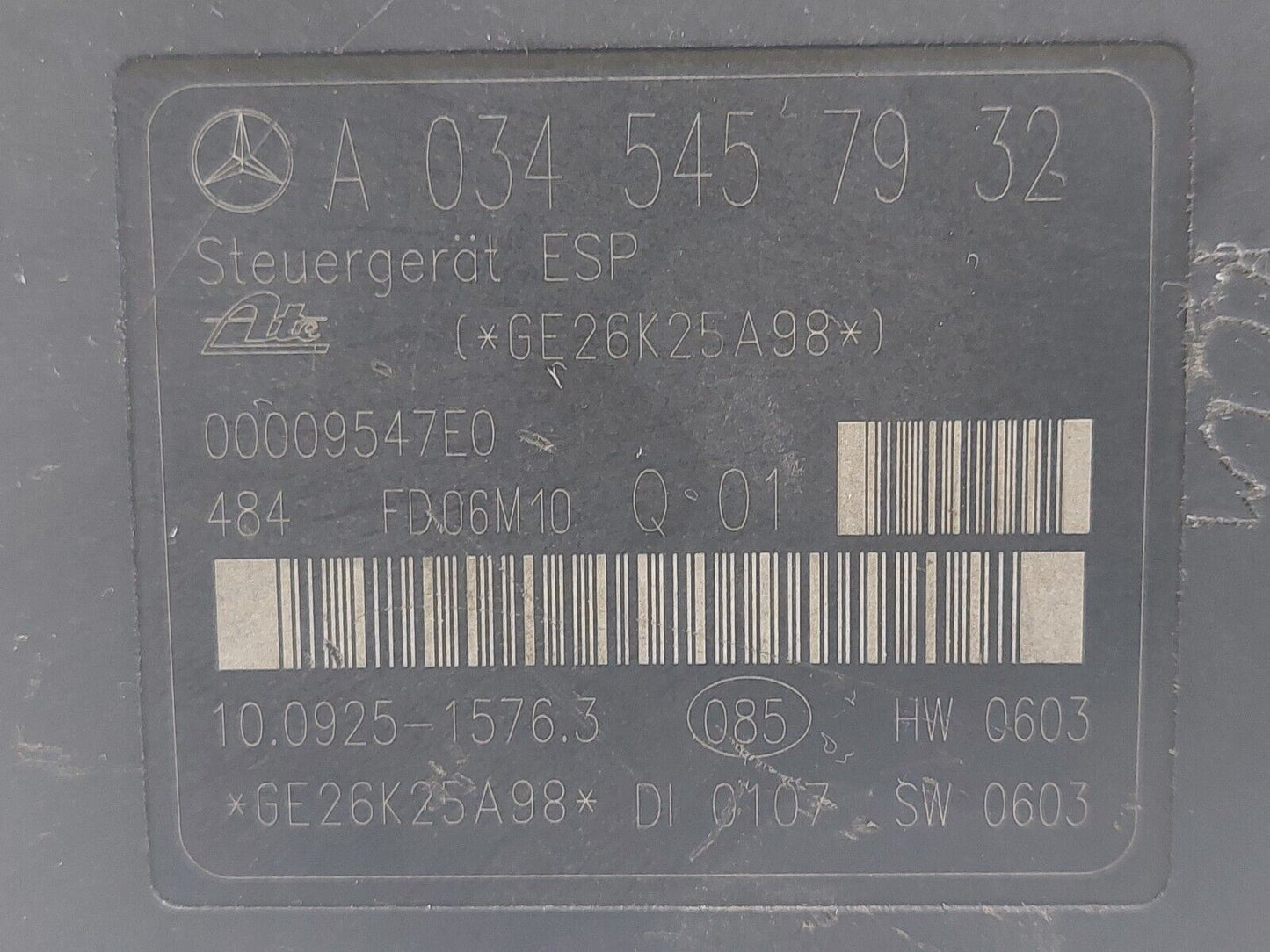 2005-2008 06 07 Mercedes ABS Anti Lock Brake Pump 0054310212 A0345457932 OEM