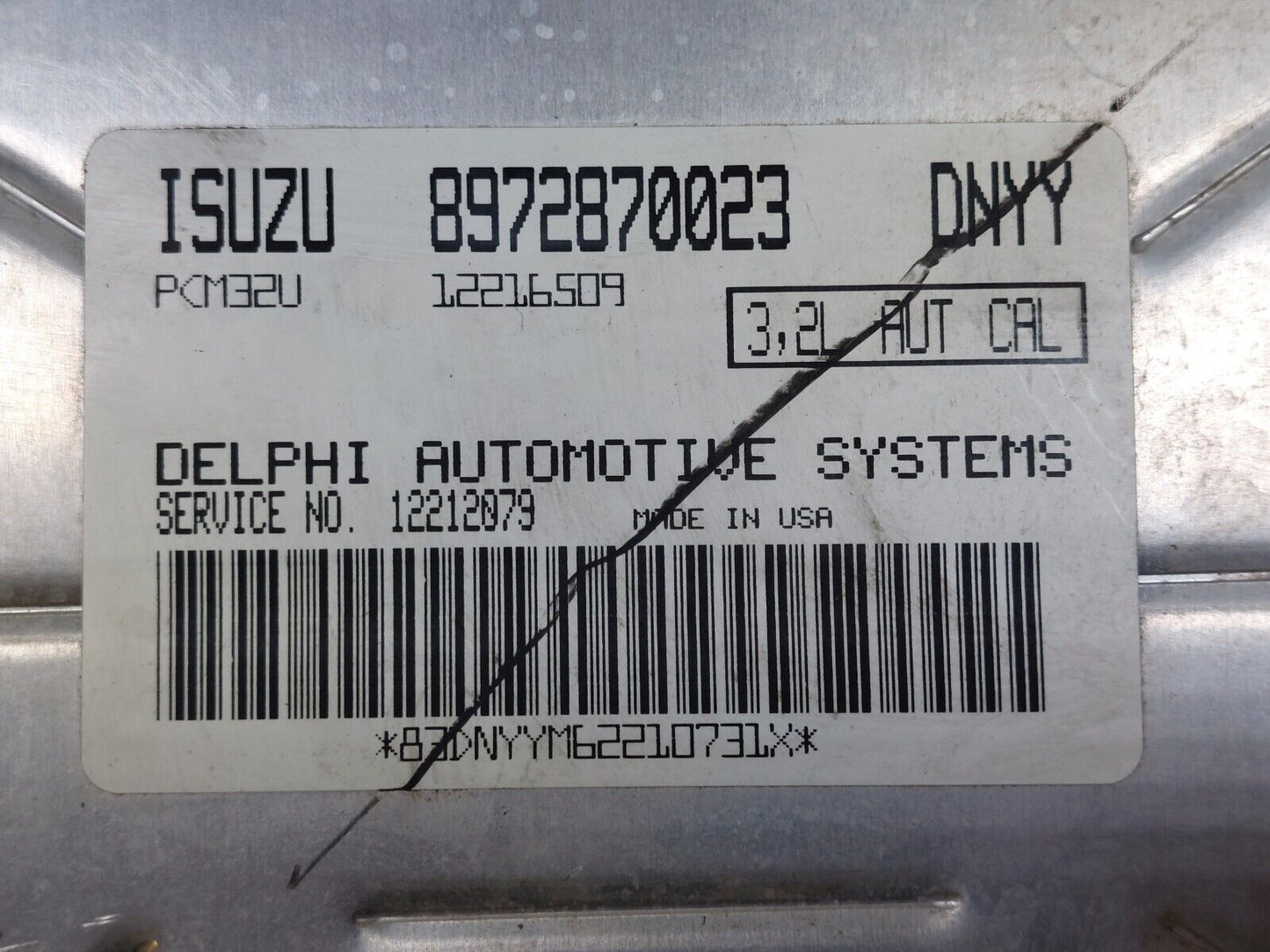 2002-2003 ISUZU AXIOM RODEO ENGINE CONTROL MODULE COMPUTER ECM ECU 8972870023