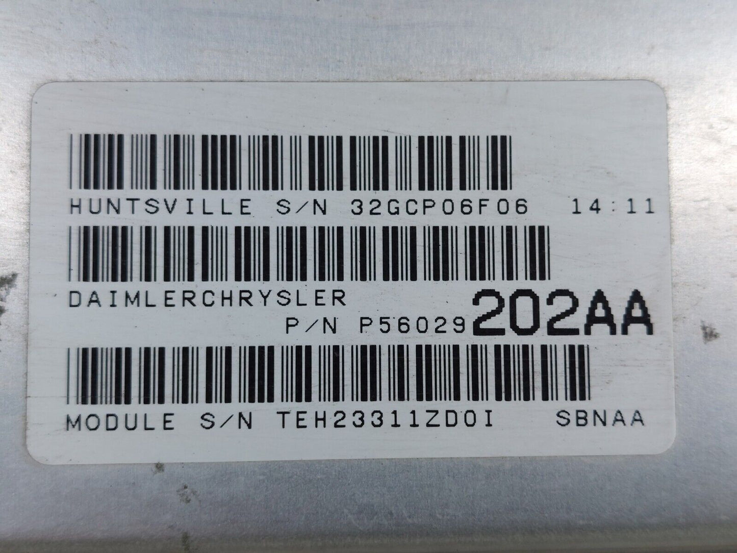 2002 DODGE DURANGO 4.7L ENGINE CONTROL MODULE COMPUTER ECM ECU PCM 56029202AA