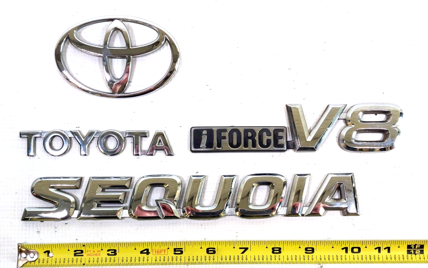 2001-2007 TOYOTA SEQUOIA iFORCE REAR TAILGATE CHROME EMBLEM LOGO BADGE SET OEM