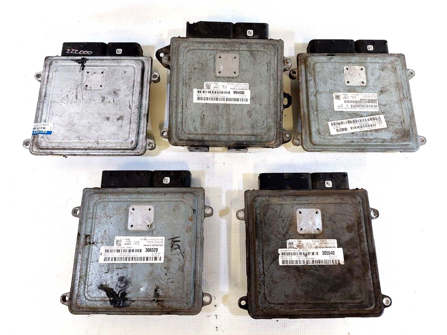 LOT OF 5 CHRYSLER DODGE JEEP ENGINE CONTROL MODULES ECM ECU FOR PARTS/REPAIR