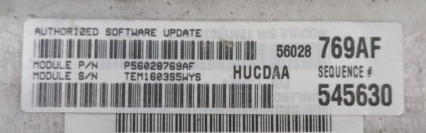 2003 DODGE RAM PICKUP TRUCK 5.7L ENGINE CONTROL MODULE COMPUTER ECM 56028769AF