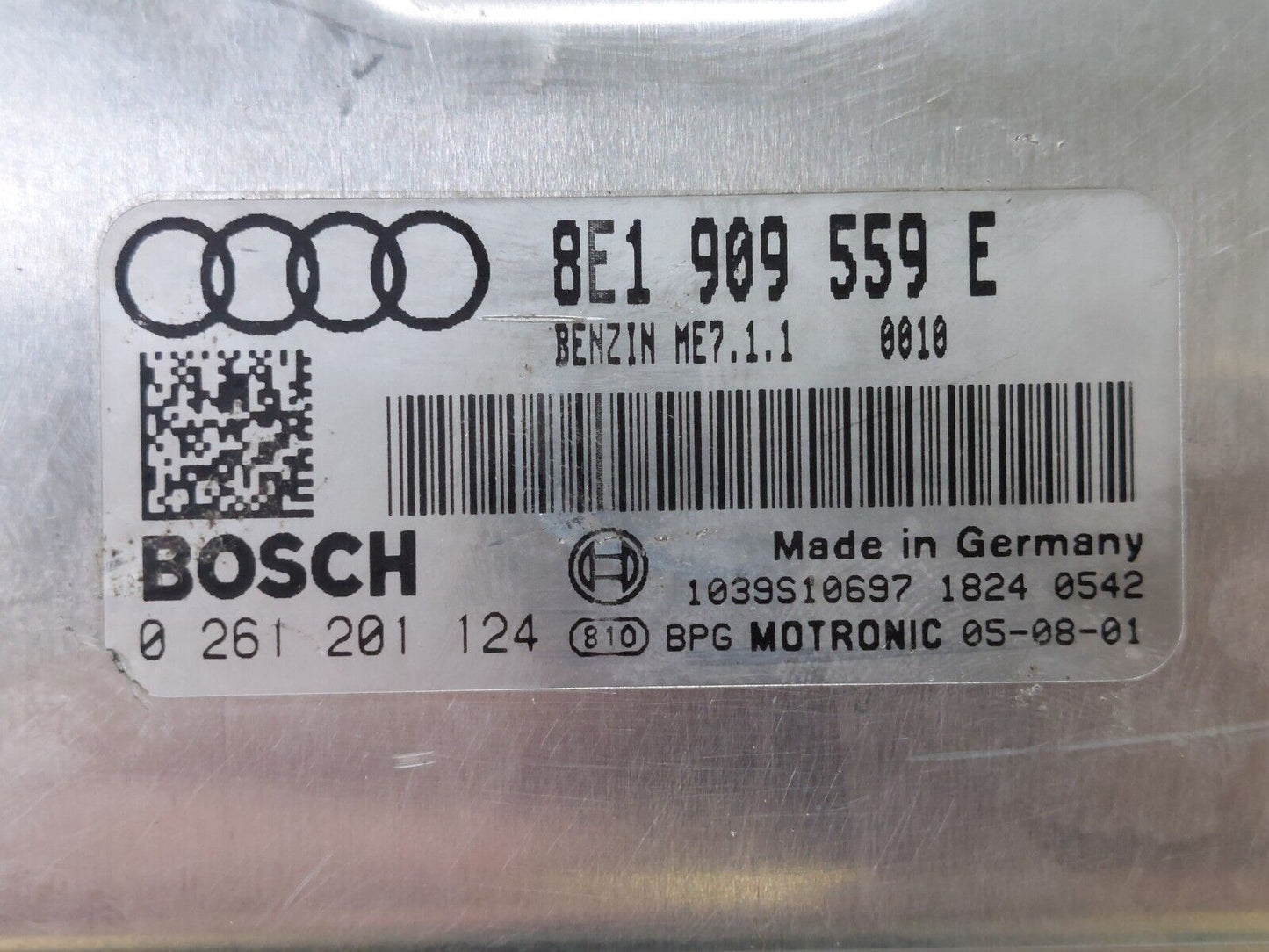 2006 AUDI A4 OEM ENGINE CONTROL MODULE COMPUTER ECU ECM PCM EBX 8E1 909 559 E