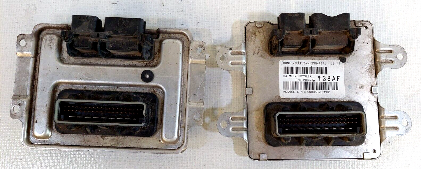 LOT OF 2 CHRYSLER JEEP DODGE ENGINE CONTROL MODULES ECM ECU FOR PARTS/REPAIR