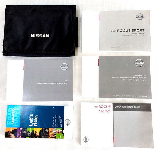 2018 NISSAN ROGUE SPORT OWNER'S MANUAL BOOK SET IN CASE WALLET OEM FREE SHIPPING