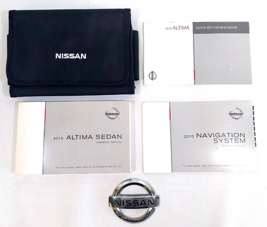 2015 NISSAN ALTIMA SEDAN OWNERS MANUAL, QUICK REF, NAV SYSTEM, EMBLEM & CASE