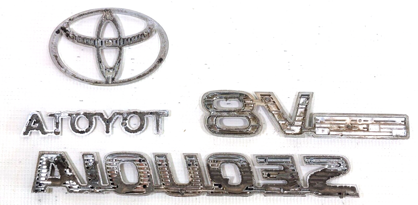 2001-2007 TOYOTA SEQUOIA iFORCE REAR TAILGATE CHROME EMBLEM LOGO BADGE SET OEM