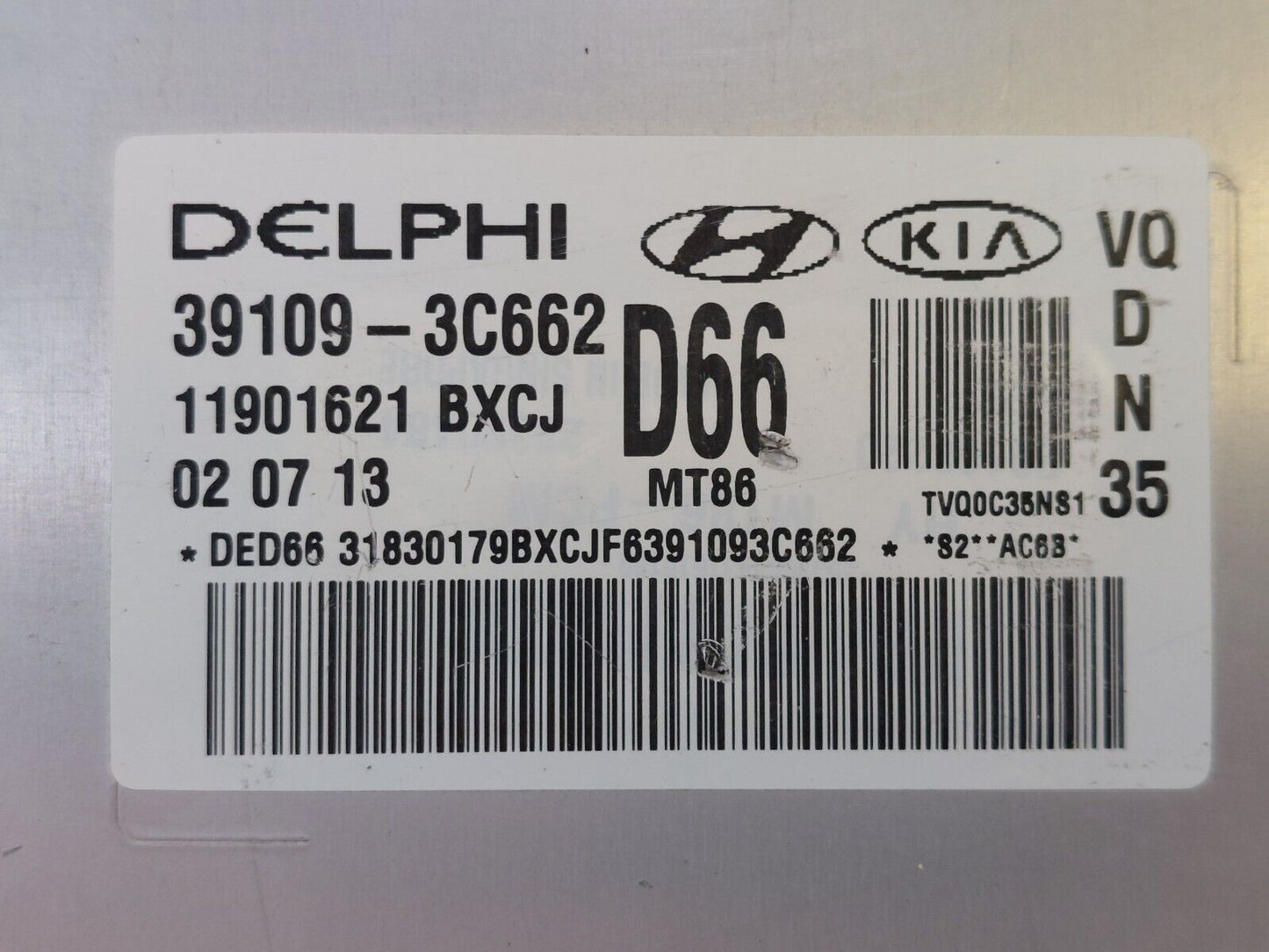 2014 KIA SEDONA OEM ENGINE CONTROL MODULE COMPUTER ECM ECU PCM 39109-3C662