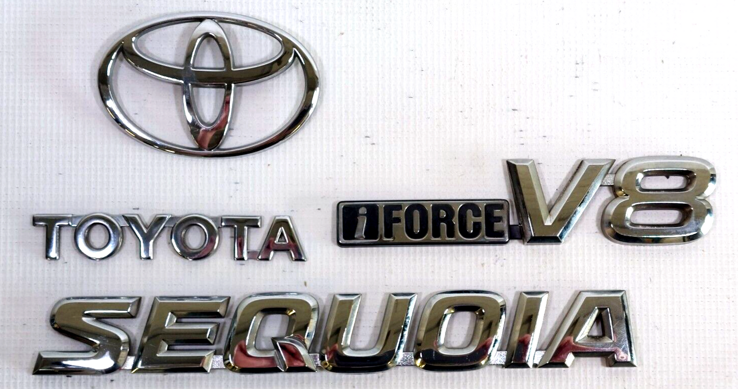 2001-2007 TOYOTA SEQUOIA iFORCE REAR TAILGATE CHROME EMBLEM LOGO BADGE SET OEM